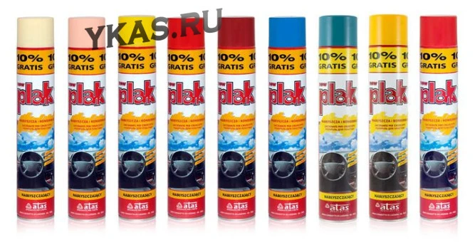 ATAS   PLAK   750 ML - Ваниль. Глянцевая полироль торпеды (спрей)