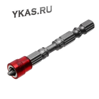 Магнитная крестообразная головка PH2 65 мм, красный