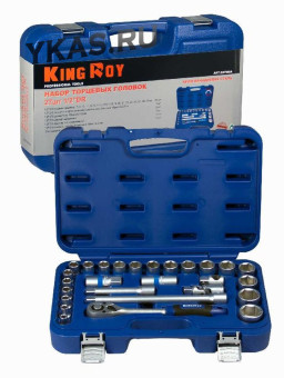 King Roy. Набор инструмента 1/2\" 27 предм., 6 гран. (8-32мм)