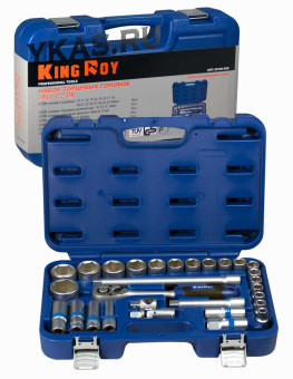 King Roy. Набор инструмента 1/4\" & 3/8\"  29 предм., 6 гран.