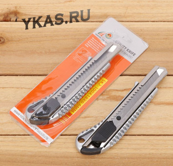 Нож канцелярский металлический, ширина лезвия 18мм