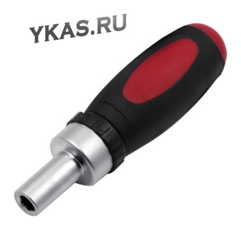 Отвертка с трещеткой, красная