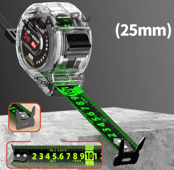 Рулетка 5м, ширина 22мм, флуоресцентная